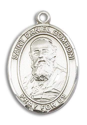 Extel Medium Oval Sterling Silver St. Daniel Comboni Medal, Made in USA