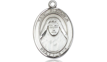 Extel Medium Oval Pewter St. Alphonsa Medal, Made in USA