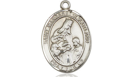 Extel Medium Oval Pewter St. Margaret of Scotland Medal, Made in USA