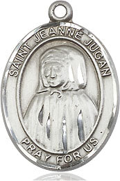 Extel Medium Oval Pewter St. Jeanne Jugan Medal, Made in USA