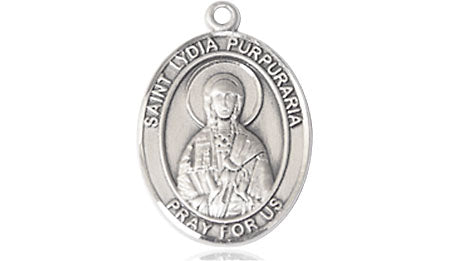 Extel Medium Oval Pewter St. Lydia Purpuraria Medal, Made in USA