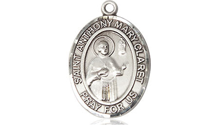 Extel Medium Oval Pewter St. Anthony Mary Claret Medal, Made in USA