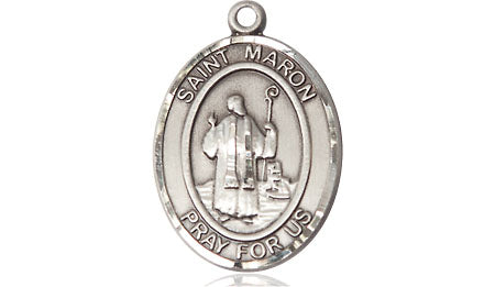 Extel Medium Oval Pewter St. Maron Medal, Made in USA