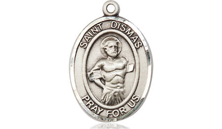 Extel Medium Oval Pewter St. Dismas Medal, Made in USA