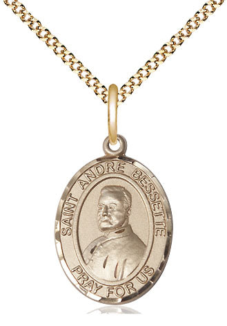 Extel Medium Oval 14kt Gold Filled St. Andre Bessette Pendant with 18" chain, Made in USA