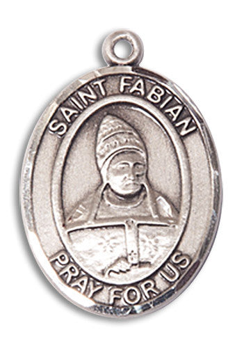 Extel Medium Oval Sterling Silver St. Fabian Medal, Made in USA