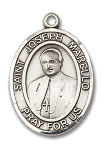 Extel Medium Oval Sterling Silver St. Joseph Marello Medal, Made in USA