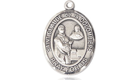 Extel Medium Oval Pewter St. Claude de la Colombiere Medal, Made in USA