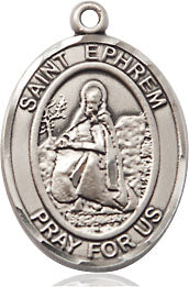 Extel Medium Oval Pewter St. Ephrem Medal, Made in USA