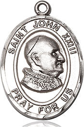 Extel Medium Oval Pewter St. John XXIII Medal, Made in USA