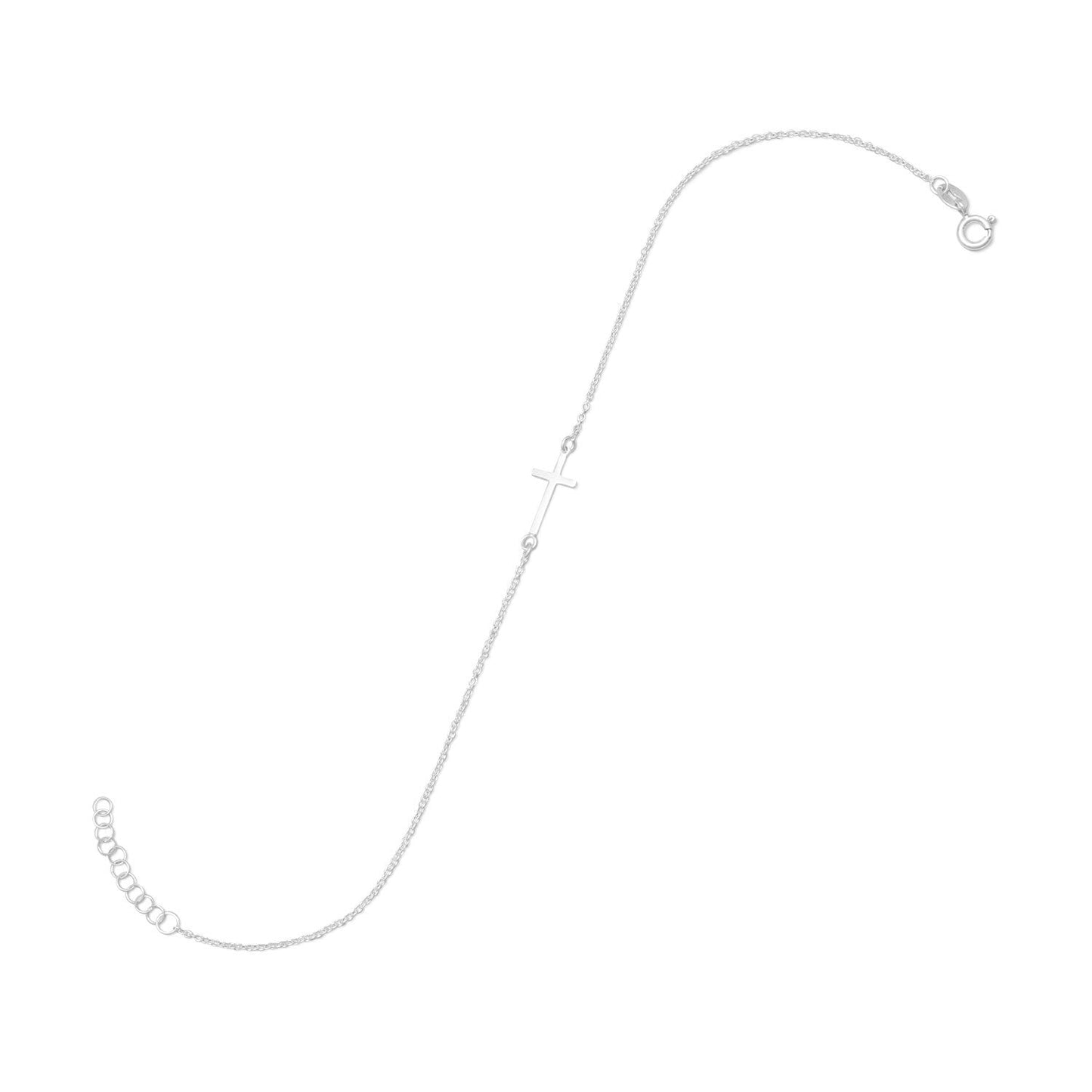 Extel 9" + 1" Sideways Cross Anklet