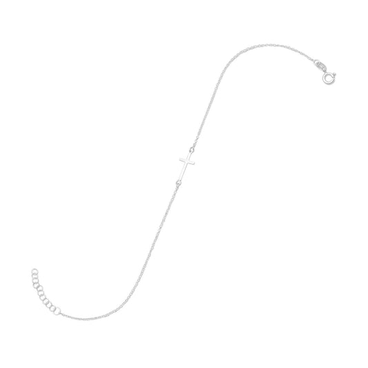 Extel 9" + 1" Sideways Cross Anklet