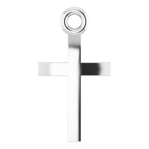 Extel Medium Sterling Silver Mens Womens Religious Cross Pendant Charm with 18" Necklace