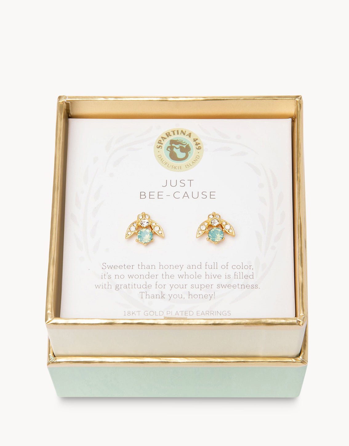 Spartina Sea La Vie Stud Earrings Just Bee-cause Little Bee