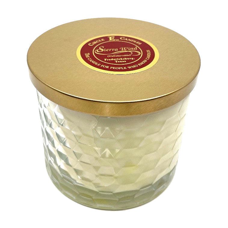 Circle E Candles, Sierra Wind Scent, Medium Size Jar Candle, 17oz, 2 Wicks