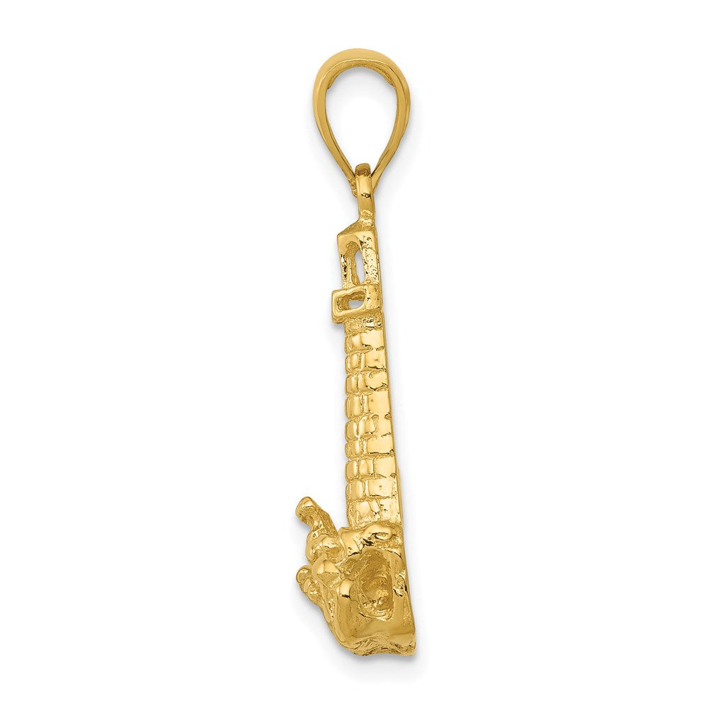 Extel Large 14k Gold Lighthouse Pendant