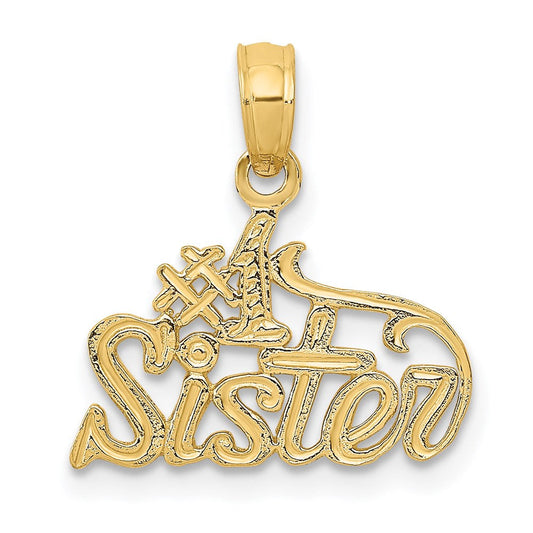 Extel Medium 14k Gold #1 Sister Pendant