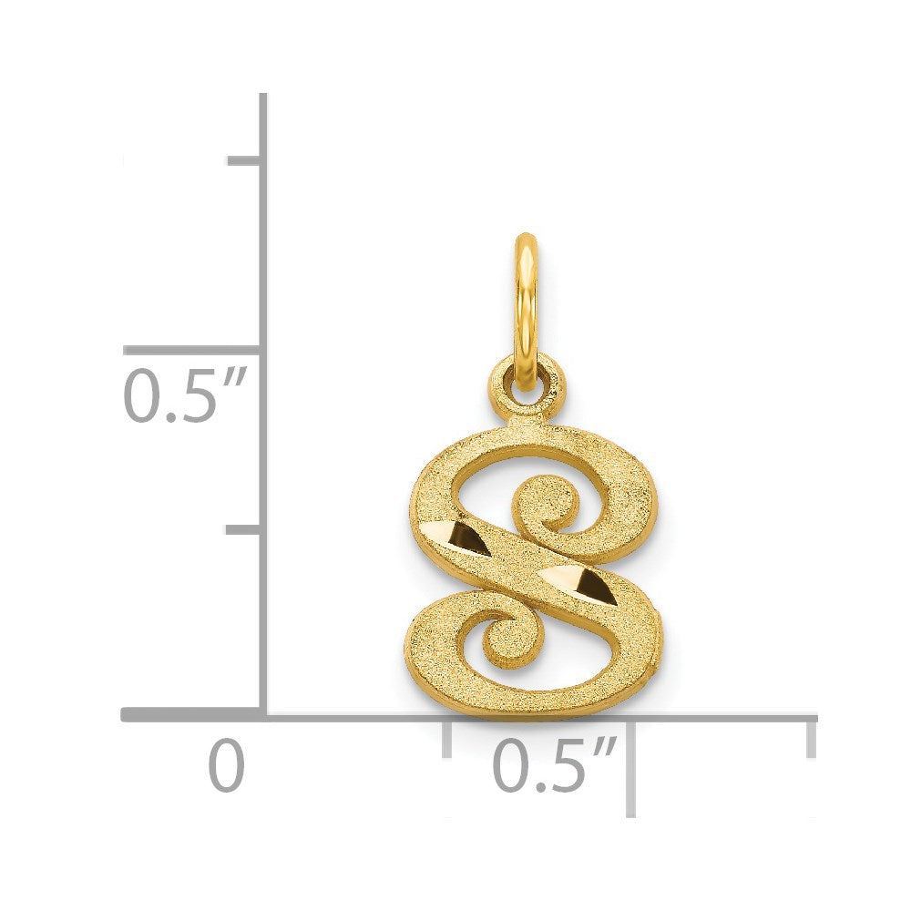 Extel Medium 14k Gold Initial S Charm, Made in USA