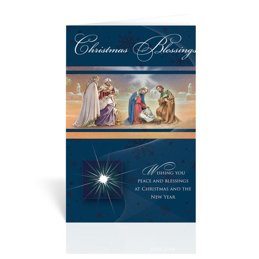 Catholic Nativity Christmas Blessings with Magi Christmas Greeting Cards Boxed, Pack of 10 Cards