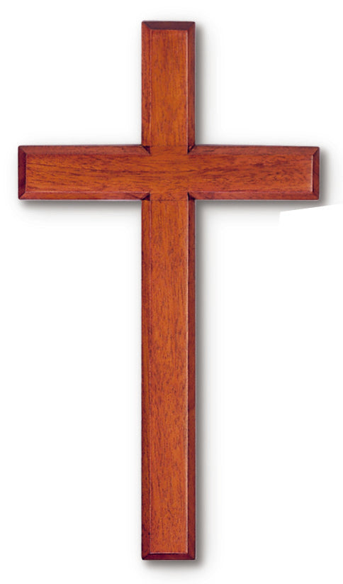 Medium Plain Solid Mahogany Cross