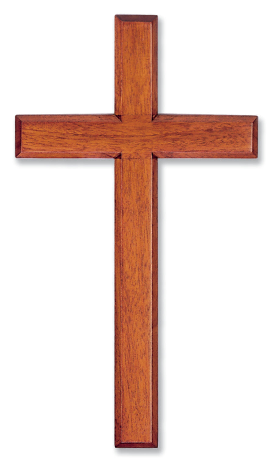 Large Plain Solid Mahogany Cross