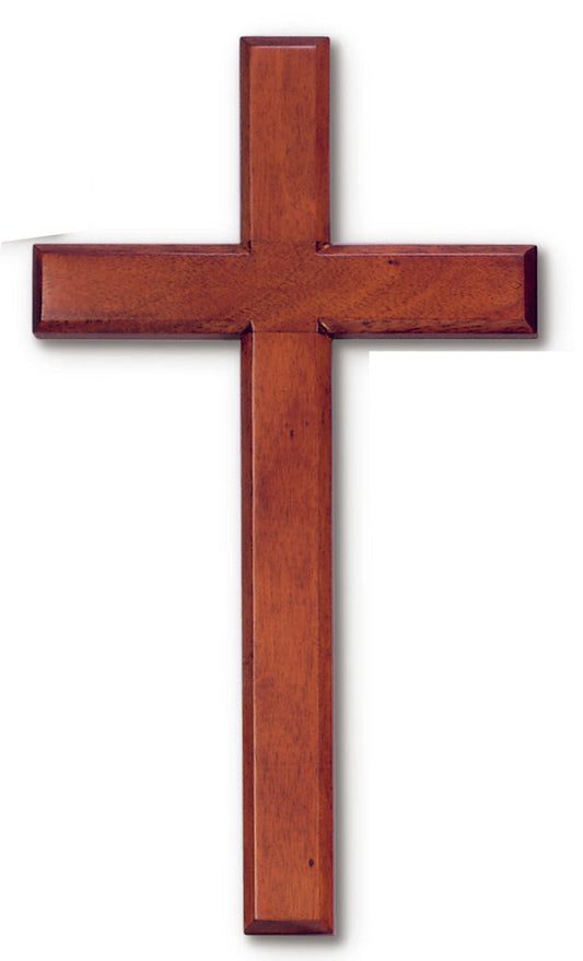 Large Plain Solid Mahogany Cross