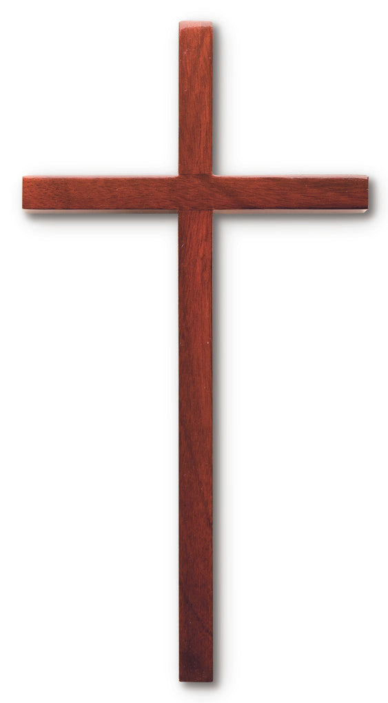 Large Solid Mahogany Wall Cross