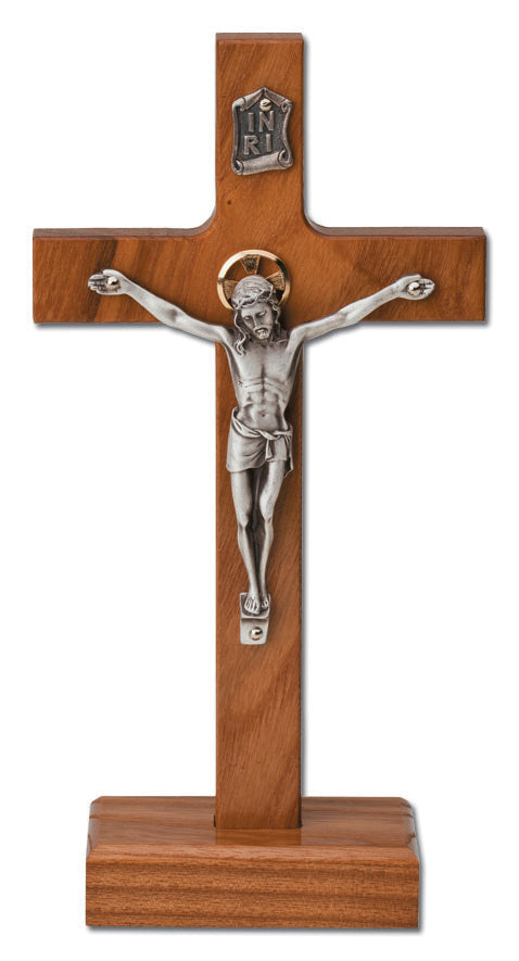 Medium Silver Corpus Standing Crucifix