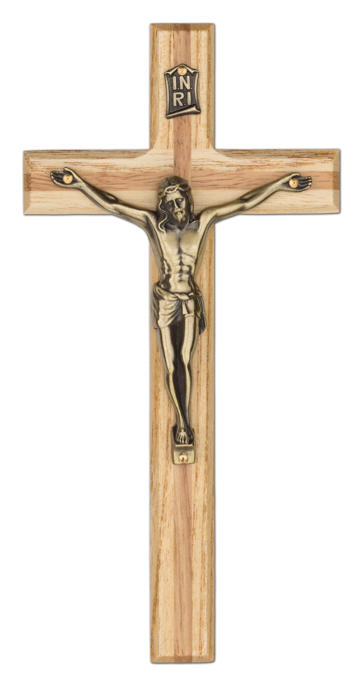 Medium Oak Stained Wall Crucifix