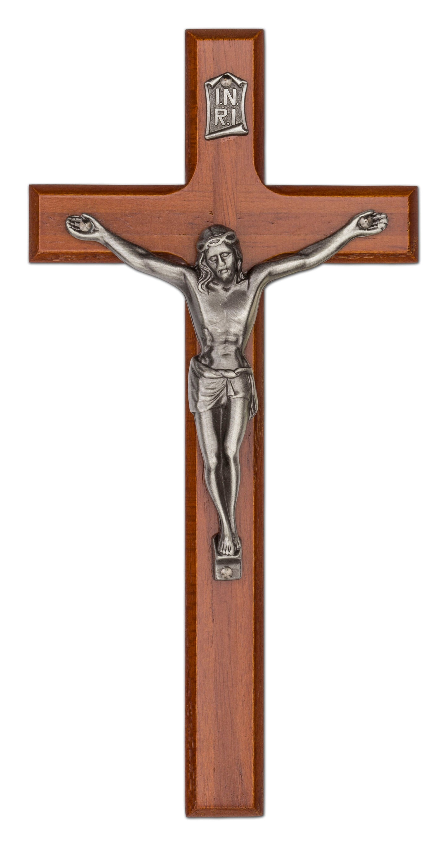 Medium Maple Stained Wall Crucifix