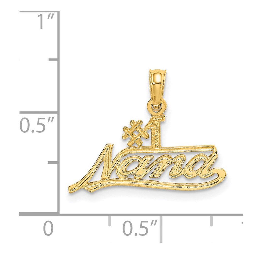 Extel Medium 14k Gold #1 Nana Script Charm