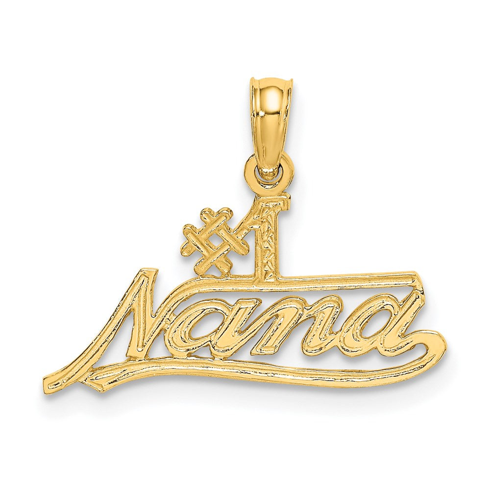 Extel Medium 14k Gold #1 Nana Script Charm