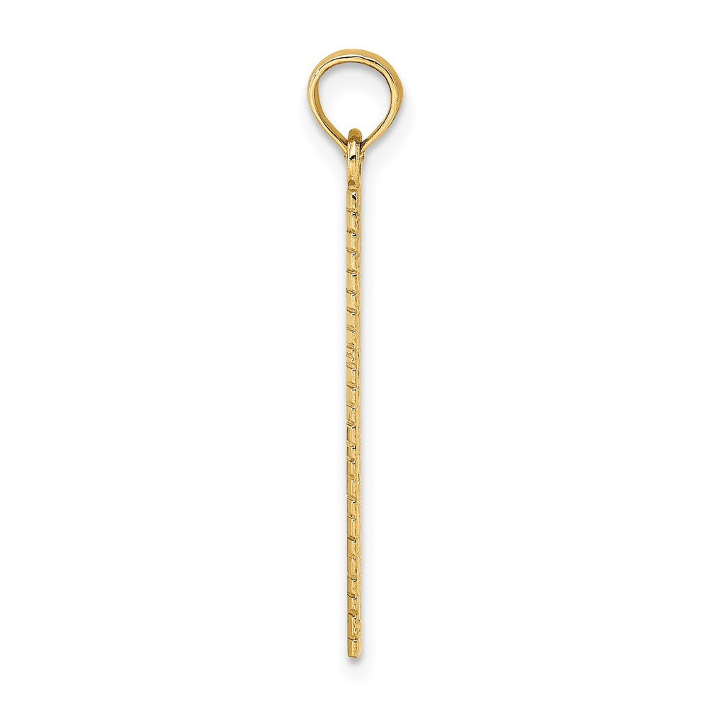 Extel Medium 14k Gold Six Inch Ruler Charm, Made in USA