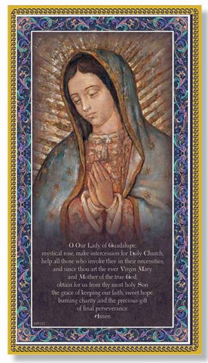 Our Lady of Guadalupe Gold Foil Wood Plaque Wall Art Decor Small