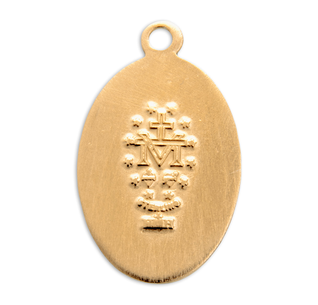 Gold Oval Miraculous Medal Pendant Necklace, Made in USA