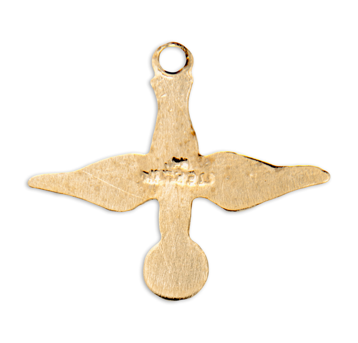 Holy Spirit Gold Over Sterling Silver Medal Pendant Necklace