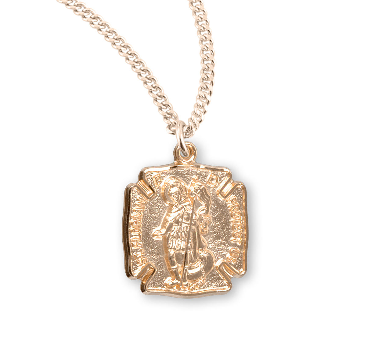 St. Florian Gold Medal Necklace