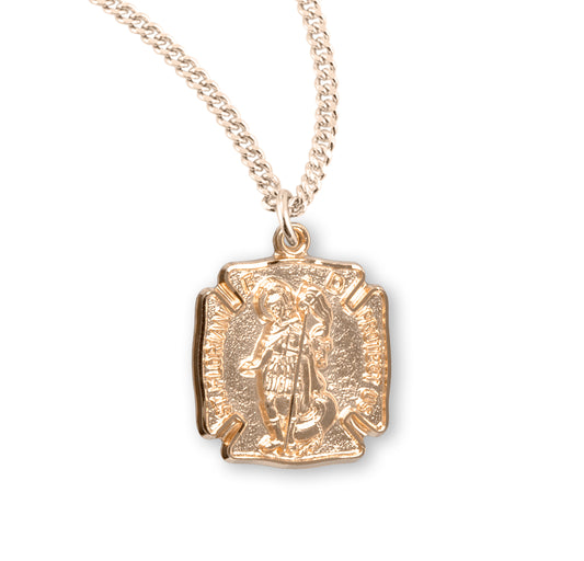 St. Florian Gold Medal Necklace