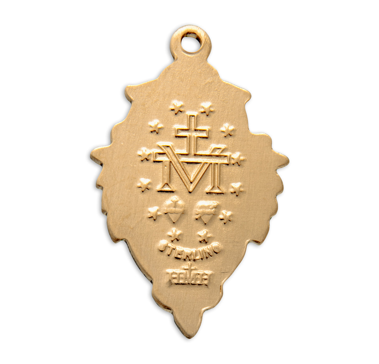 Gold Miraculous Medal Pendant Necklace, Made in USA