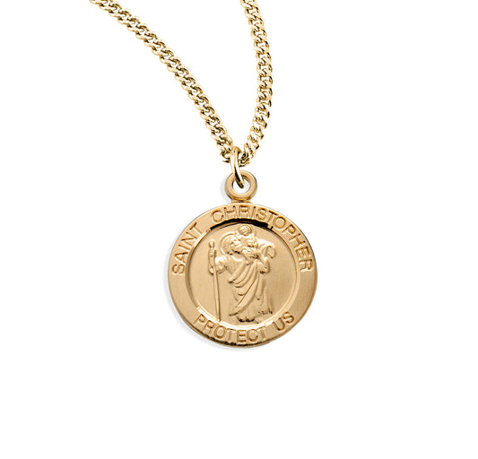 St. Christopher Gold Medal Necklace