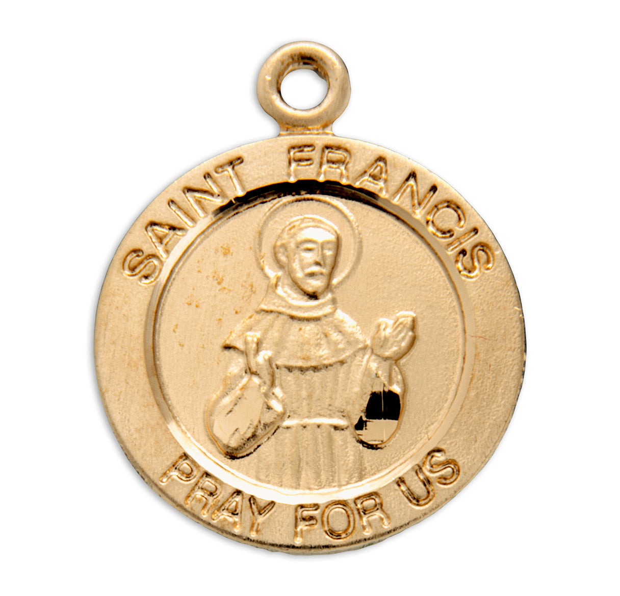 St. Francis of Assisi Gold Medal Necklace