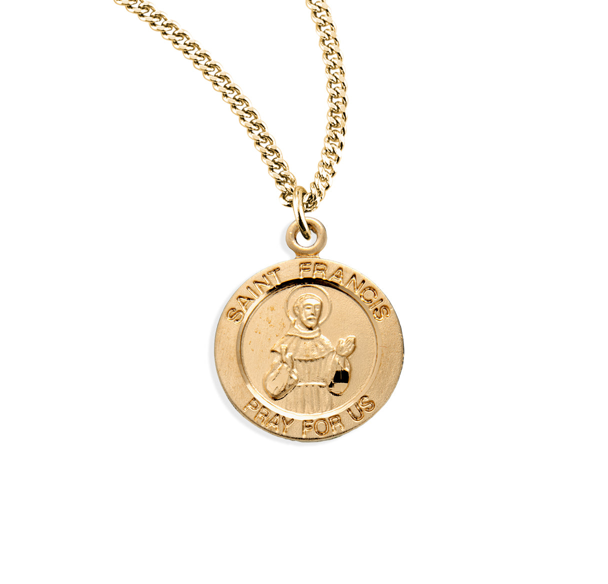 St. Francis of Assisi Gold Medal Necklace