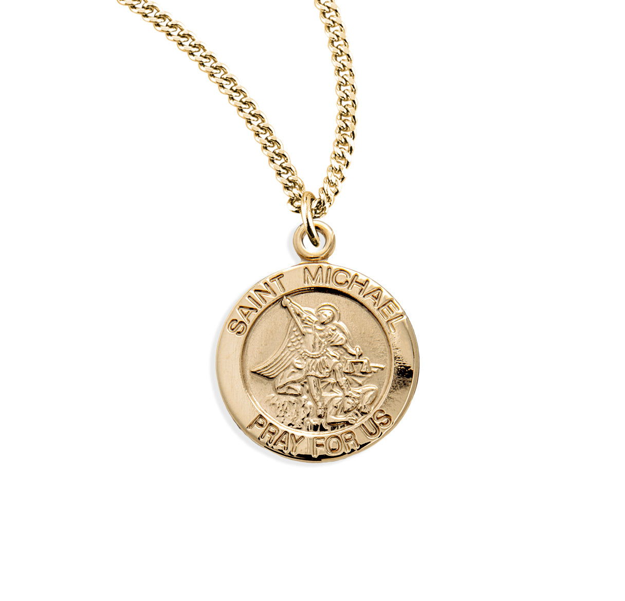 St. Michael Gold Medal Necklace