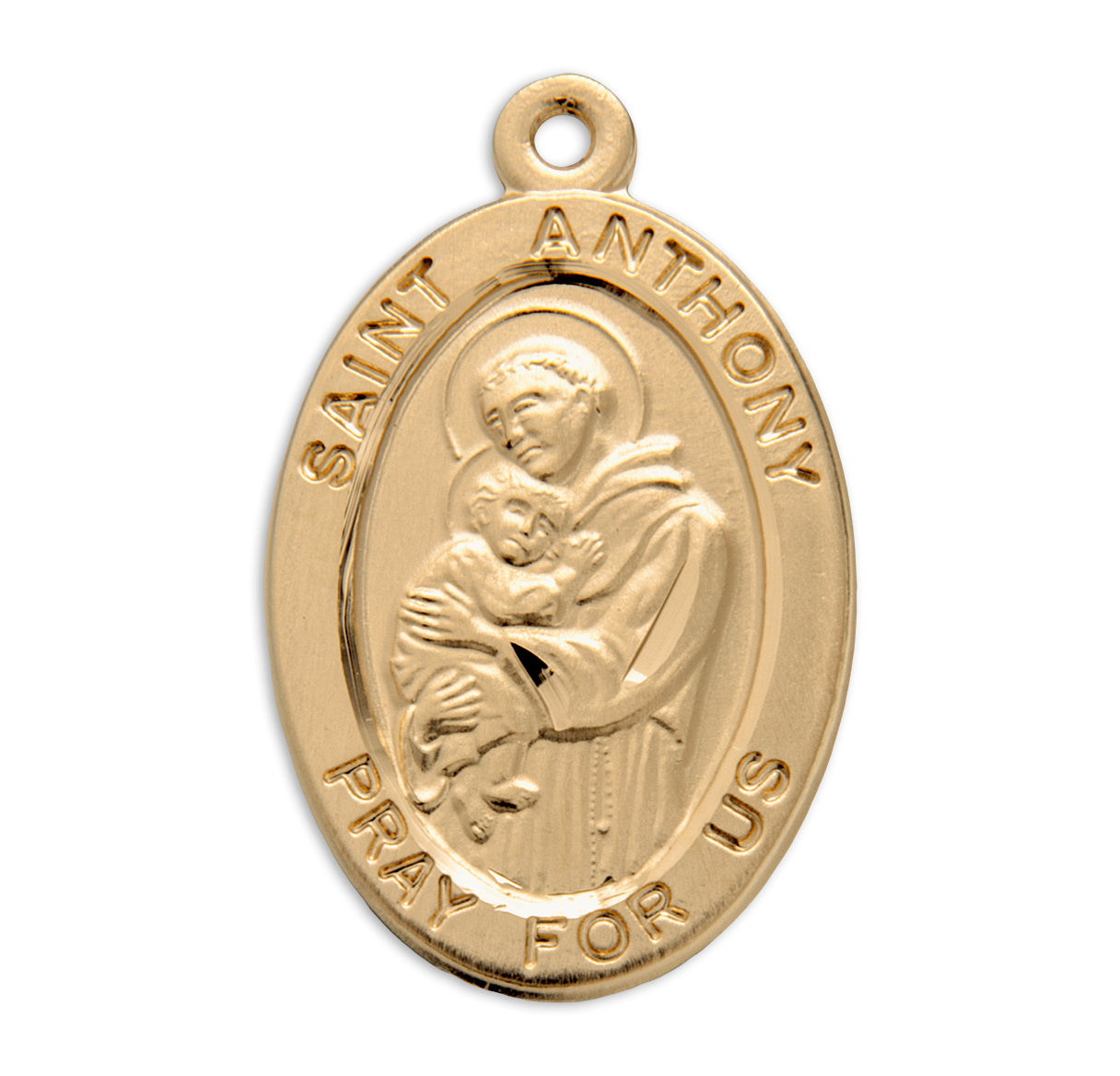 St. Anthony 16k Yellow Gold Medal Necklace