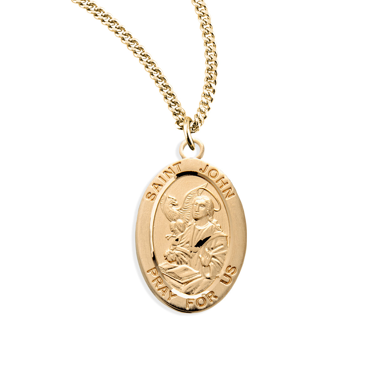 St. John the Evangelist Sterling Silver Medal Necklace