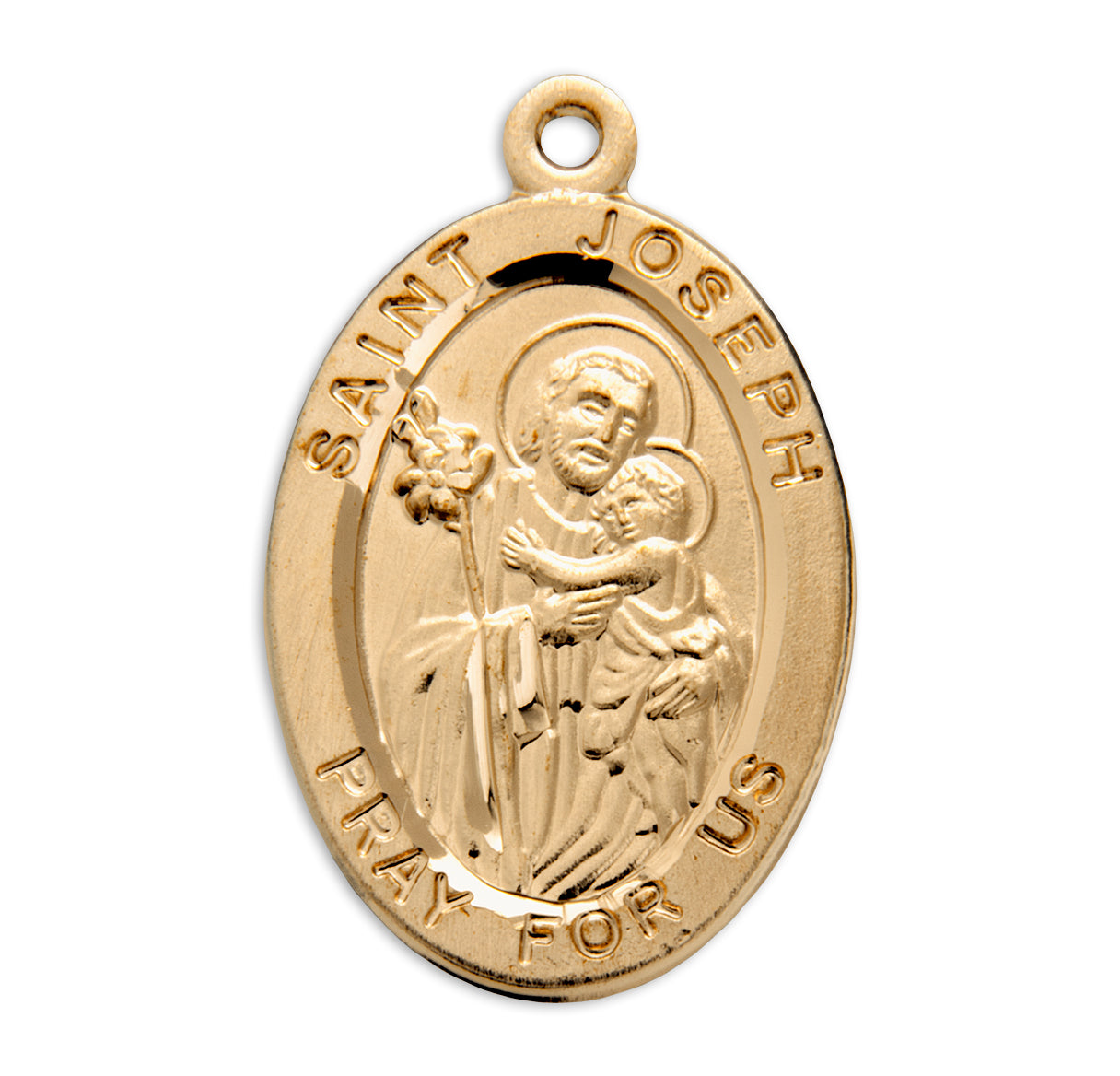 St. Joseph 16k Yellow Gold Medal Necklace