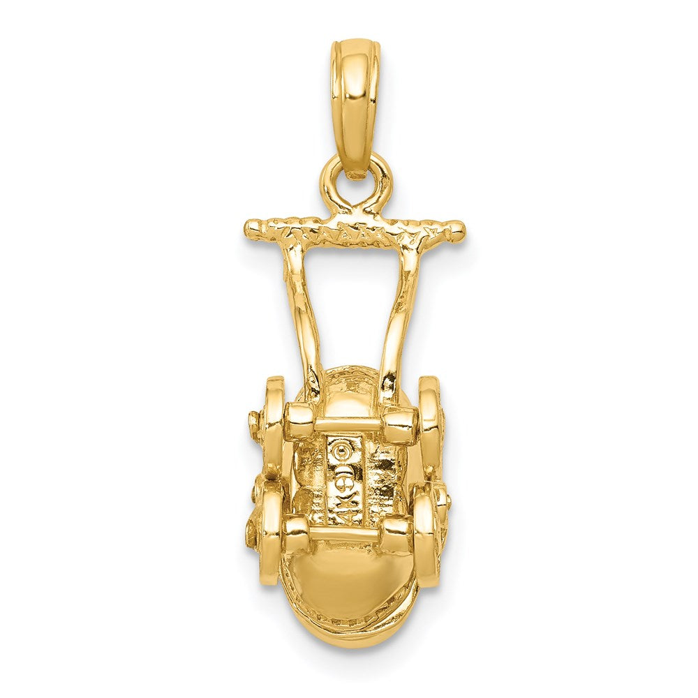 Extel Medium 14k Gold Baby Carriage Charm