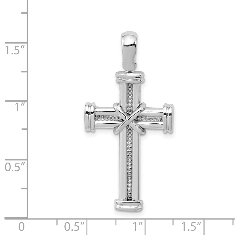 Extel Large 14k White Gold Latin Cross Pendant Charm