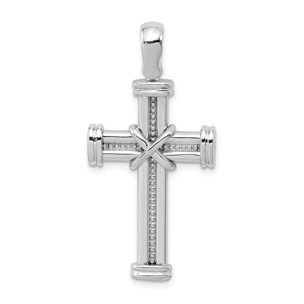 Extel Large 14k White Gold Latin Cross Pendant Charm