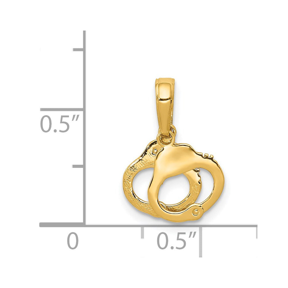 Extel Medium 14k Gold Handcuffs Pendant